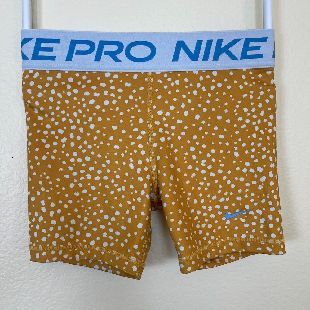 Nike Pro Girls Size L Dri-FIT 3" Shorts Biker Animal Print Athletic Gym Sporty